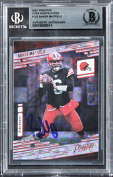 Browns Baker Mayfield Signed 2021 Prestige Xtra Points Hyper #122 Card BAS Slab