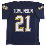 LaDanian Tomlinson "HOF 17" Authentic Signed Navy Blue Pro Style Jersey BAS Wit