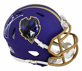 Ravens Ray Lewis Signed 2024 On-Field Alt Speed Mini Helmet W/ Case BAS Witness