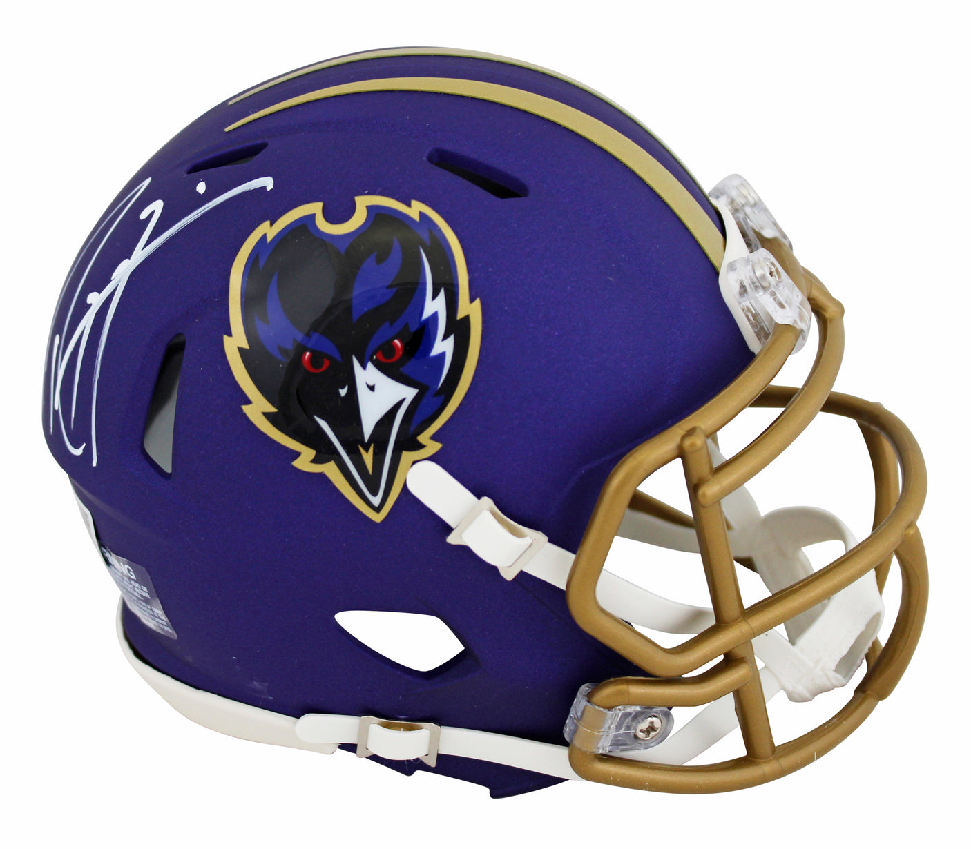 Ravens Ray Lewis Authentic Signed 2024 On-Field Alt Speed Mini Helmet BAS Wit