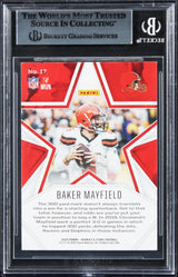 Browns Baker Mayfield Authentic Signed 2020 Rookies & Stars #17 Card BAS Slabbed