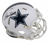 Cowboys Tony Dorsett Signed STS III Speed Mini Helmet W/ Case w/ Black Sig BAS W