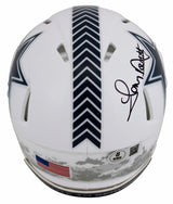 Cowboys Tony Dorsett Signed STS III Speed Mini Helmet W/ Case w/ Black Sig BAS W