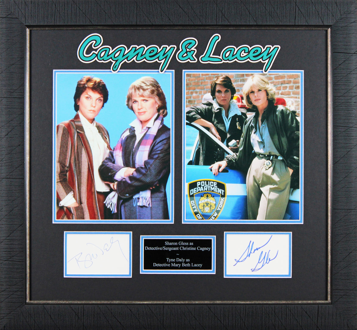 Sharon Gless & Tyne Daly Cagney & Lacey Signed Framed Display BAS #AD04865