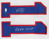 Phil Simms "SB XXI MVP" Signed Blue Pro Style Framed Jersey JSA Witness