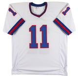 Phil Simms "SB XXI MVP" Authentic Signed White Pro Style Jersey JSA Witness