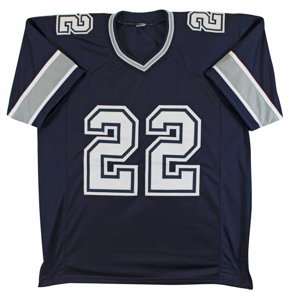 Emmitt Smith Authentic Signed Navy Pro Style Jersey Autographed BAS Witnessed 2