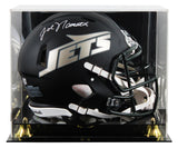 Jets Joe Namath Signed Rivalries Full Size Speed Proline Helmet W/ Case BAS Wit