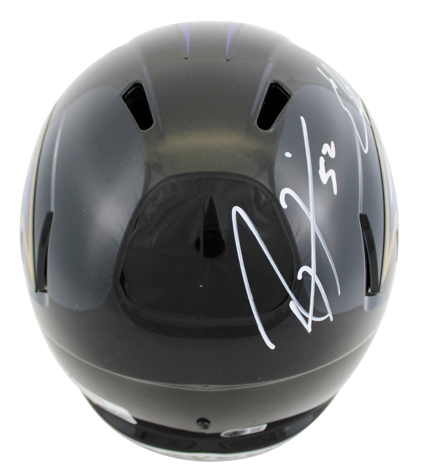 Ravens Ray Lewis & Ed Reed Signed Full Size Speed Rep Helmet BAS Witnessed 2