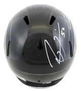 Ravens Ray Lewis & Ed Reed Signed Full Size Speed Rep Helmet w/ Case BAS Wit 2
