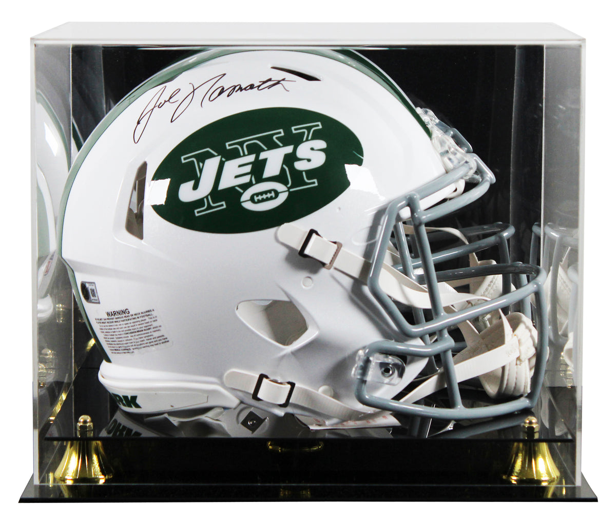 Jets Joe Namath Signed 2024 On-Field Alt F/S Speed Proline Helmet W/ Case BAS W