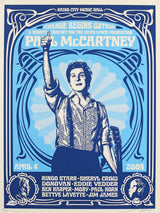 Shepard Fairey Signed Paul McCartney 19x24 Concert Poster Blue LE #148/600 JSA