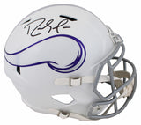 Vikings Randy Moss Signed 2024 Alt Full Size Speed Rep Helmet W/ Case BAS Wit