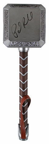 Avengers (4) Jackson, Bettany, Rudd & Gillan Signed Thor Mjolnir Prop Hammer BAS