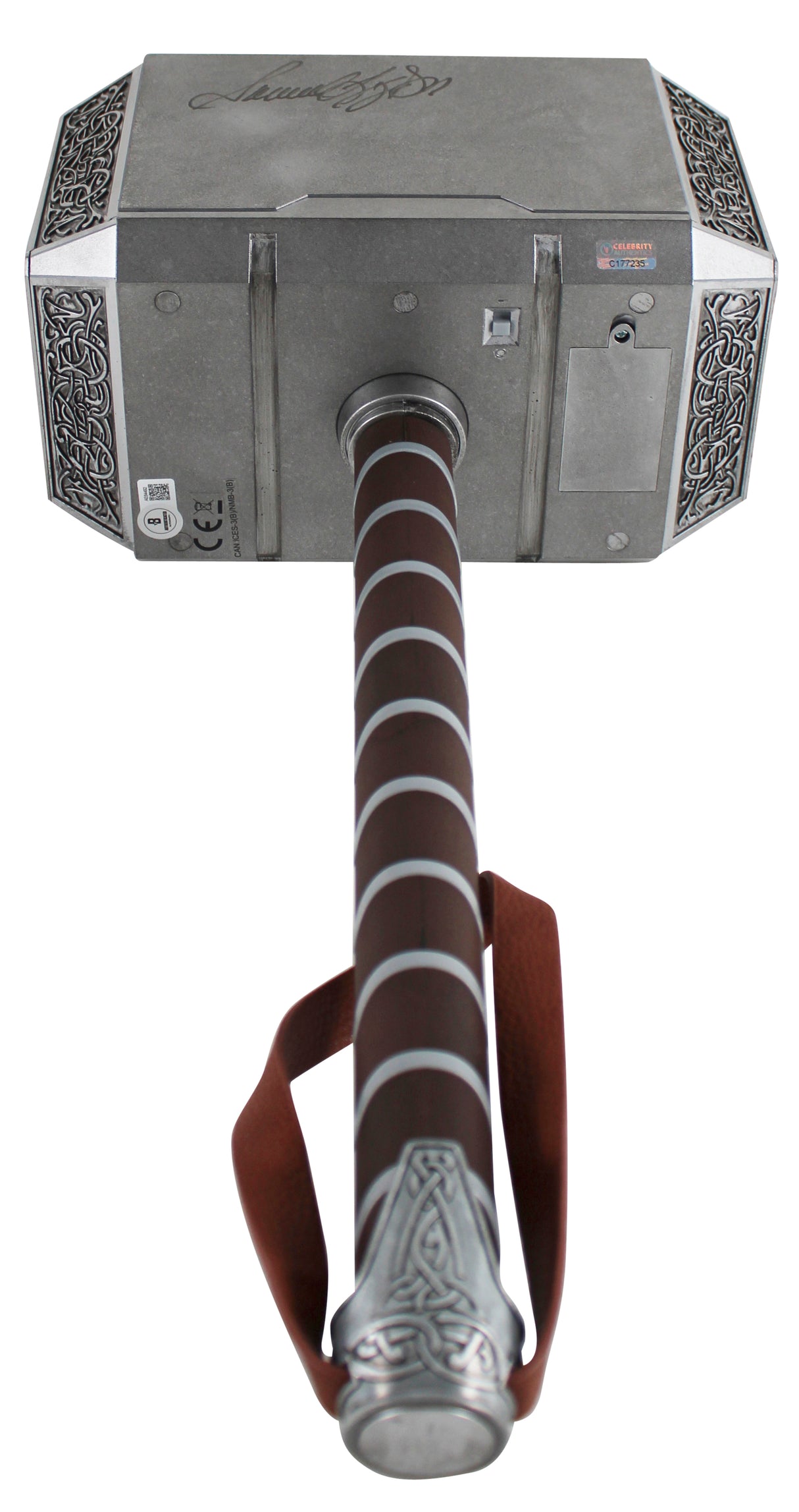 Avengers (4) Jackson, Bettany, Rudd & Gillan Signed Thor Mjolnir Prop Hammer BAS