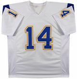 Dan Fouts Authentic Signed White Throwback Pro Style Jersey BAS Witnessed