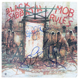 Black Sabbath (5) Iommi, Dio, Butler & Appice Signed Mob Rules Album Cover BAS