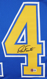Dan Fouts Authentic Signed Blue Throwback Pro Style Jersey BAS Witnessed