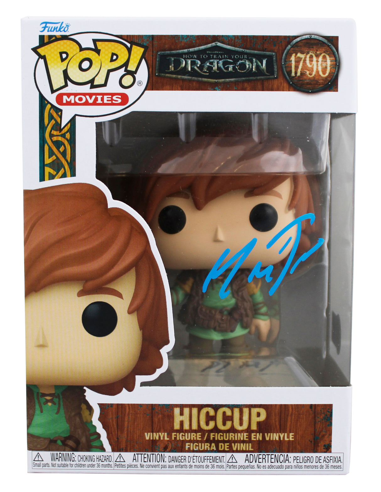 Mason Thames How to Train Your Dragon Signed Hiccup #1790 Funko Pop Figure BAS