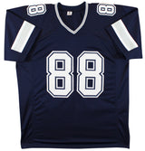 Drew Pearson "HOF 21" Authentic Signed Navy Pro Style Jersey BAS Witnessed