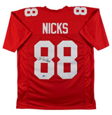 Hakeem Nicks Authentic Signed Red Pro Style Jersey Autographed BAS