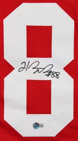 Hakeem Nicks Authentic Signed Red Pro Style Jersey Autographed BAS
