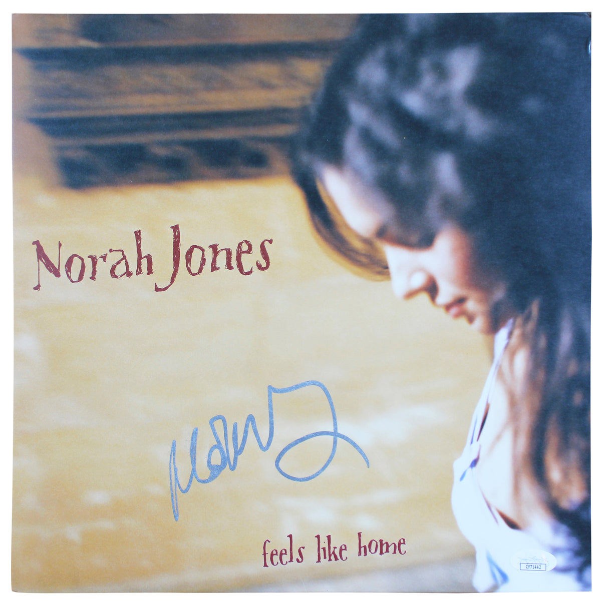 Norah Jones Authentic Signed Feels Like Home Album Cover W/ Vinyl BAS #CF71442