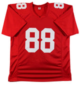 Hakeem Nicks Authentic Signed Red Pro Style Jersey Autographed BAS