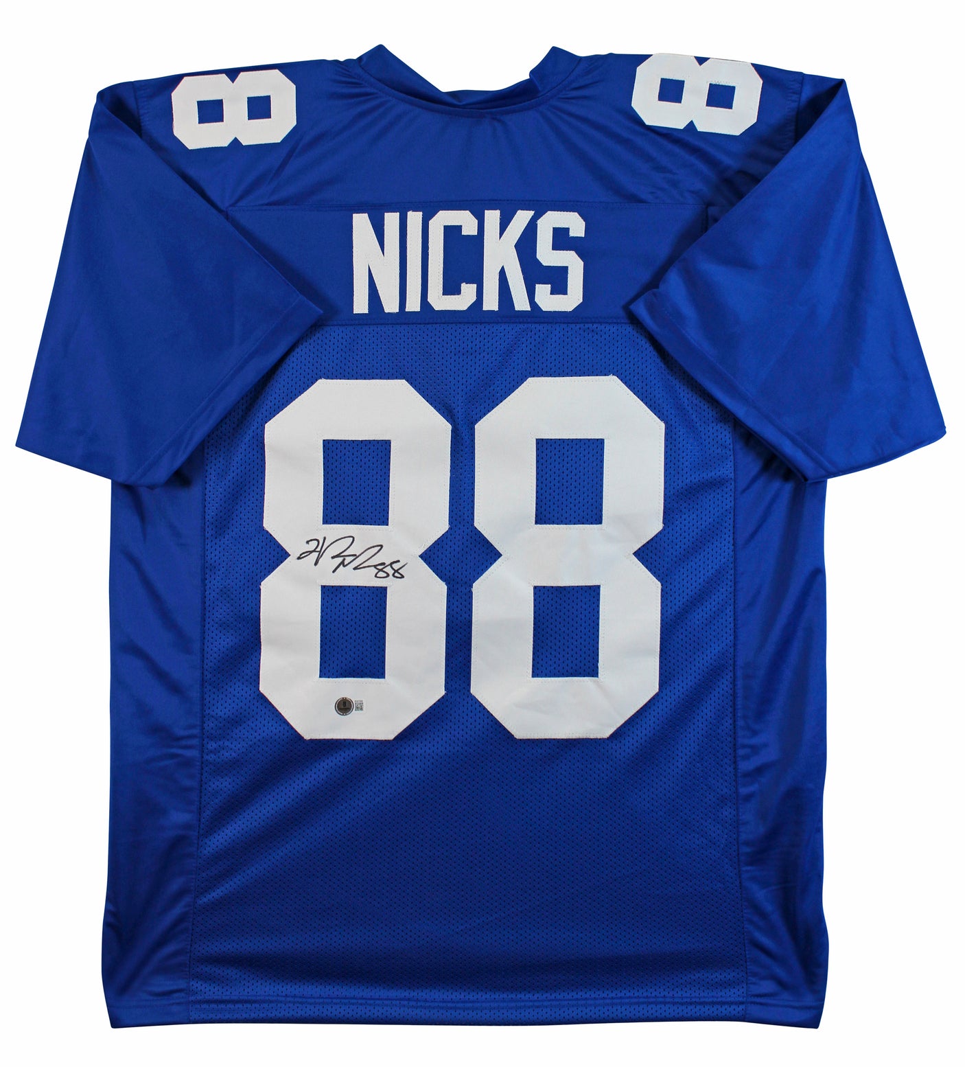 Hakeem Nicks Authentic Signed Blue Pro Style Jersey Autographed BAS