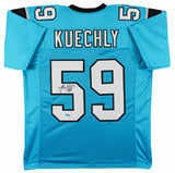 Luke Kuechly Authentic Signed Blue Pro Style Jersey Autographed BAS Witnessed