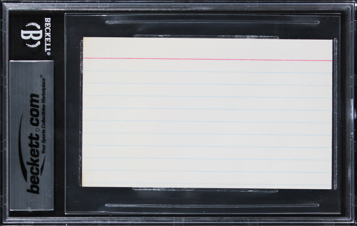 Dave Coulier Full House Authentic Signed 3x5 Index Card Autographed BAS Slabbed