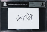 Oilers Wayne Gretzky Authentic Signed 4x6 Index Card Autographed BAS Slabbed 2