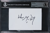 Oilers Wayne Gretzky Authentic Signed 4x6 Index Card Autographed BAS Slabbed 3