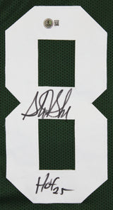 Sterling Sharpe "HOF 25" Authentic Signed Green Pro Style Jersey BAS Witnessed