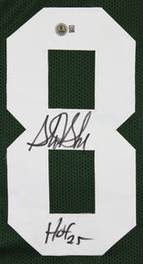 Sterling Sharpe "HOF 25" Signed Green Pro Style Framed Jersey BAS Witnessed