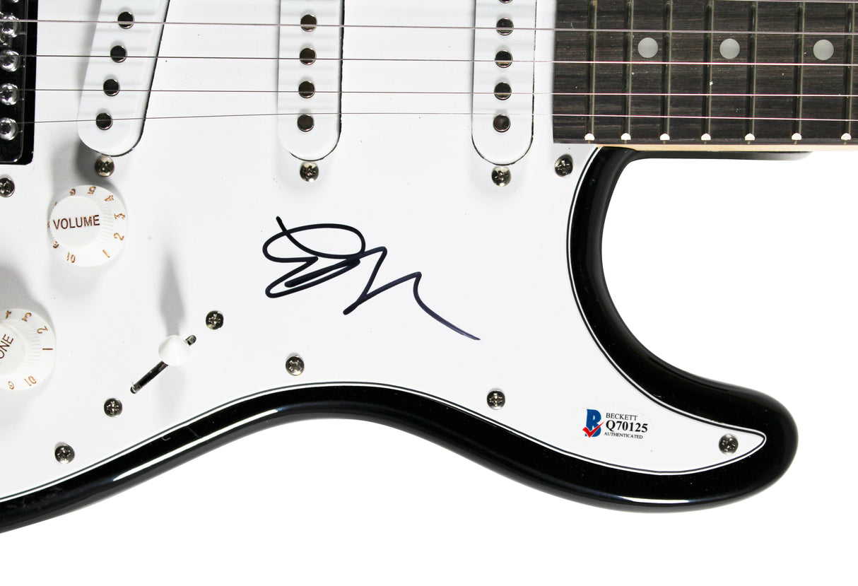 Emily Ratajkowski Authentic Signed Black Electric Guitar Autographed BAS #Q70125