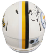 Steelers Jerome Bettis Authentic Signed Retro Speed Mini Helmet BAS Witnessed