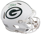 Jordan Love Signed 2024 On-Field Alt F/S Speed Proline Helmet W/ Case BAS Wit