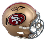 49ers Nick Bosa Authentic Signed Full Size Speed Rep Helmet w/ Case BAS Witness