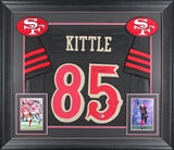 George Kittle Signed 2025 Rivalries Black Pro Style Framed Jersey BAS Witnessed