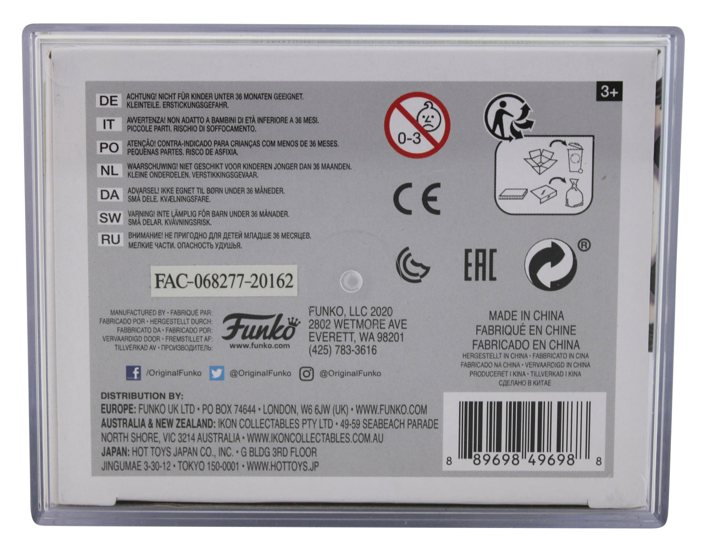 Johnny Depp Edward Scissorhands Signed #980 Funko Pop Vinyl Figure PSA & JSA