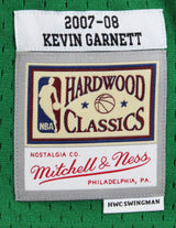 Celtics Kevin Garnett "HOF, Big Tix" Signed Green M&N HWC Swingman Jersey JSA W