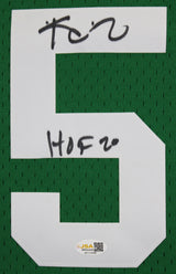 Celtics Kevin Garnett "HOF 20" Signed Green M&N HWC Swingman Jersey JSA Witness