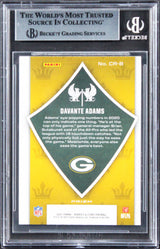 Davante Adams Signed 2021 Rookies & Stars Crusade Red Wave #8 Card BAS Slabbed