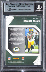 Davante Adams Signed 2021 Rookies & Stars Star Studded Red Wave #7 Card BAS Slab