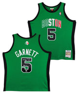 Celtics Kevin Garnett "HOF 20" Signed 10/6/07 Kelly Green M&N HWC Jersey JSA Wit
