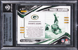 Packers Davante Adams Signed 2021 Absolute Red Zone #7 Card BAS Slabbed