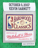 Celtics Kevin Garnett "HOF 20" Signed 10/6/07 Kelly Green M&N HWC Jersey JSA Wit