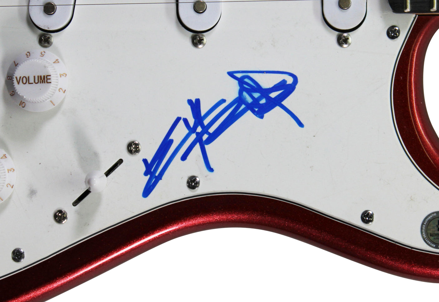 Keith Richards Rolling Stones Authentic Signed Red Electric Guitar BAS #AE13003