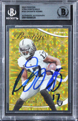 Davante Adams Signed 2023 Prestige Xtra Points Gold #153 21/75 Card BAS Slabbed